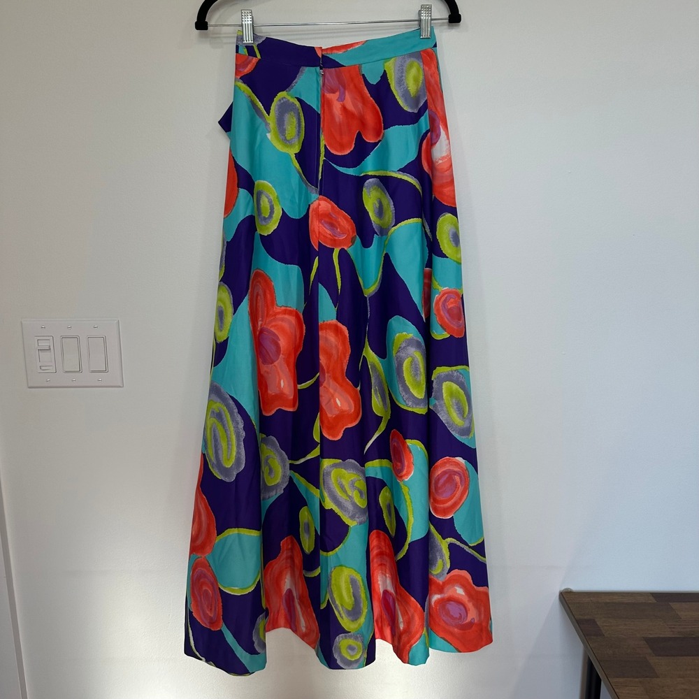 Tori Richard Womens Skirt Liberty House Hawaii 10 Maxi Bright Multi Color A Line - Picture 7 of 9